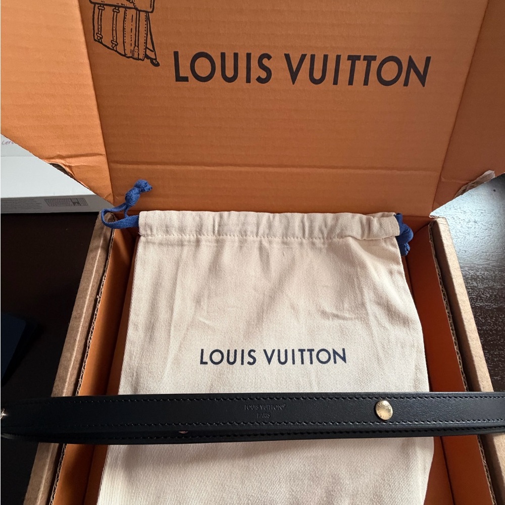 Louis Vuitton Black Leather Purse Strap